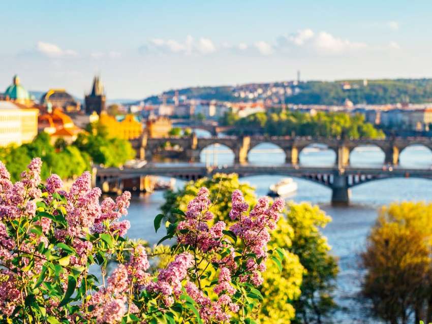 Vltava River panorama, Prague
